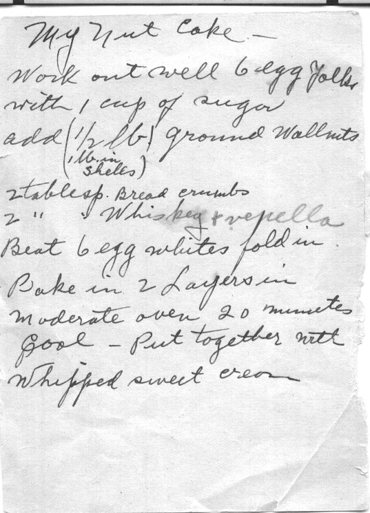 Nut Cake Recipe